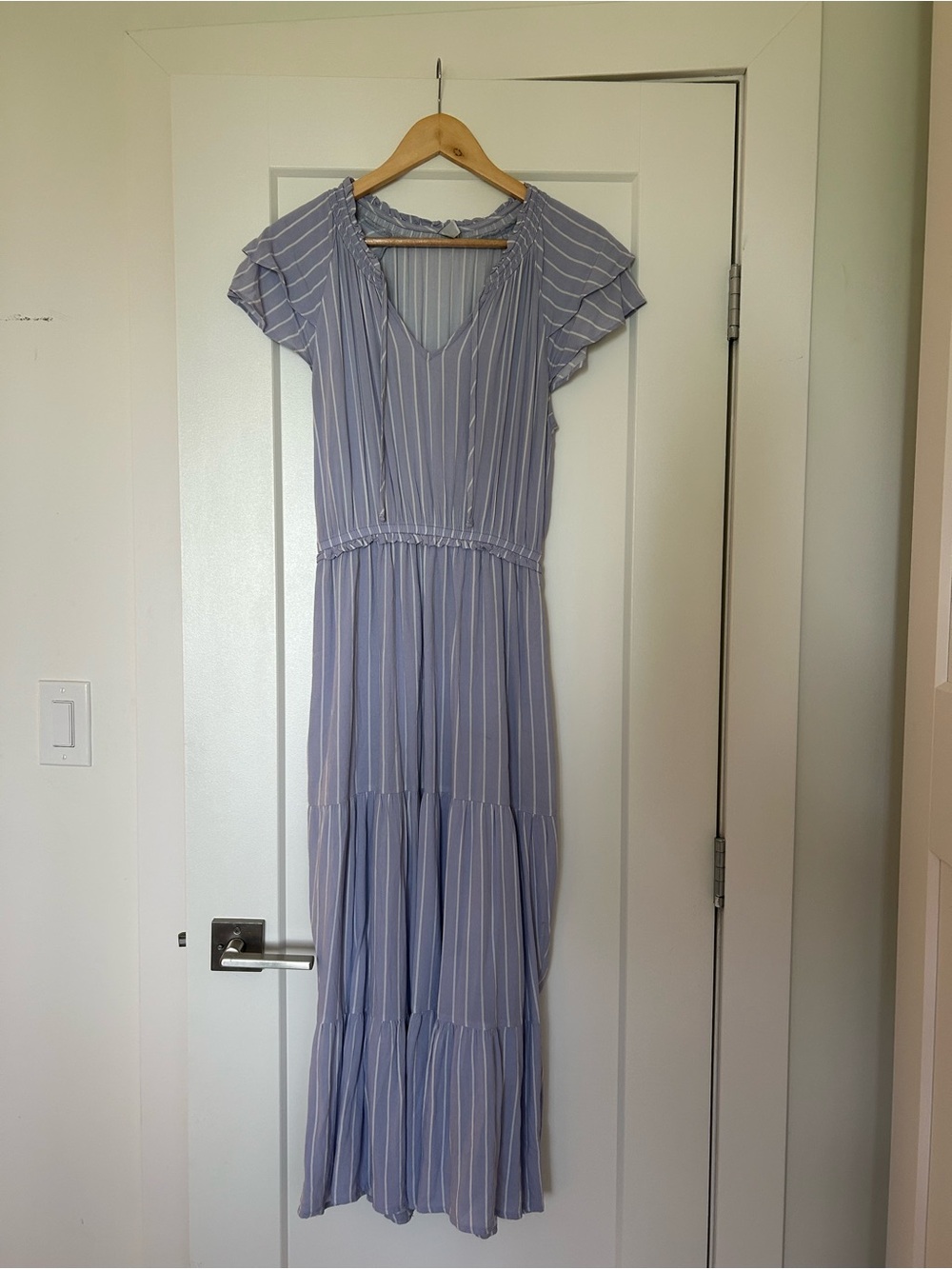 Lilac Striped Maxi Dress